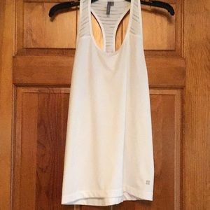Sweaty Betty white tank with mesh like back🌸